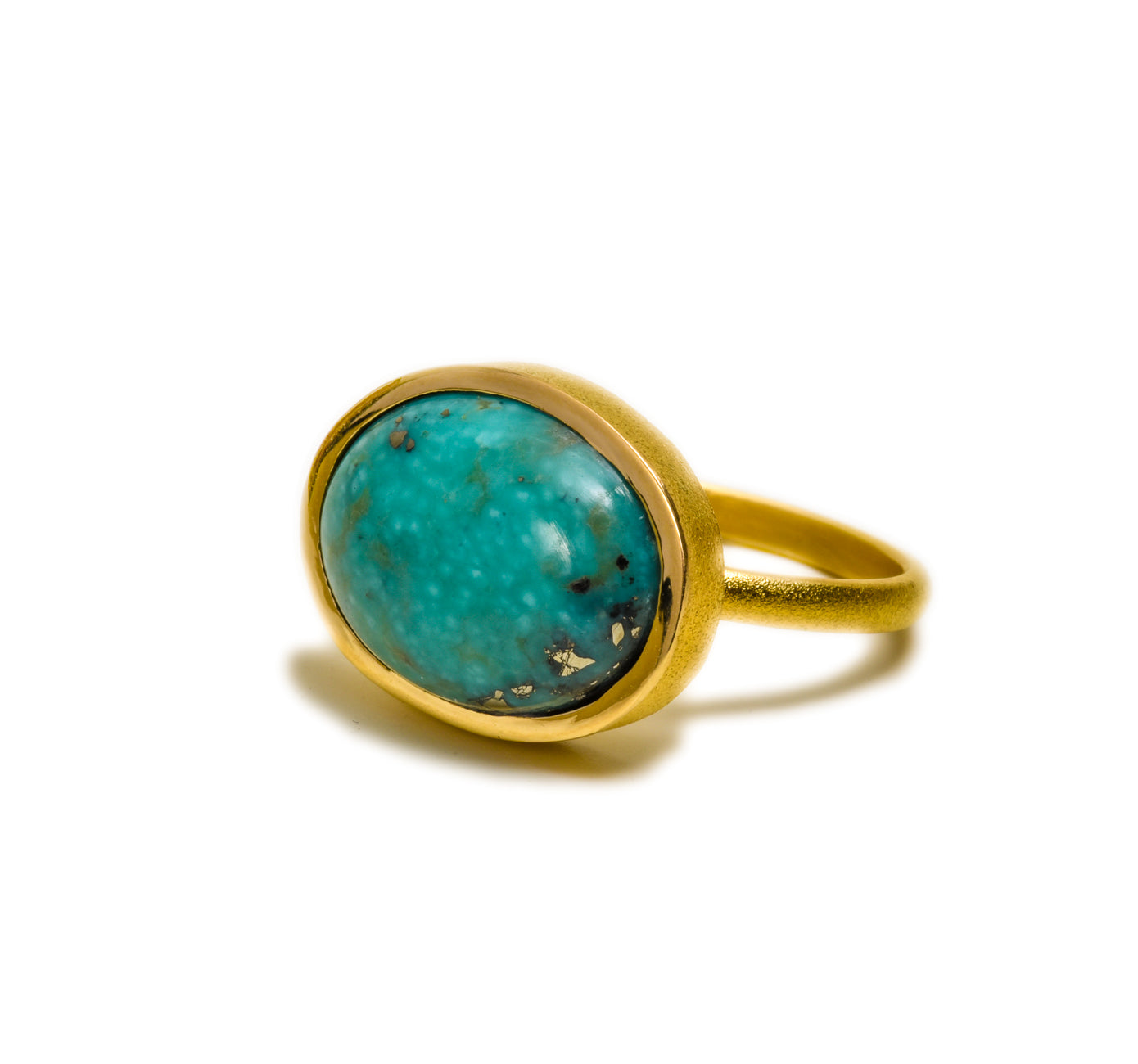 Morenci Turquoise Ring ~ 18K Gold