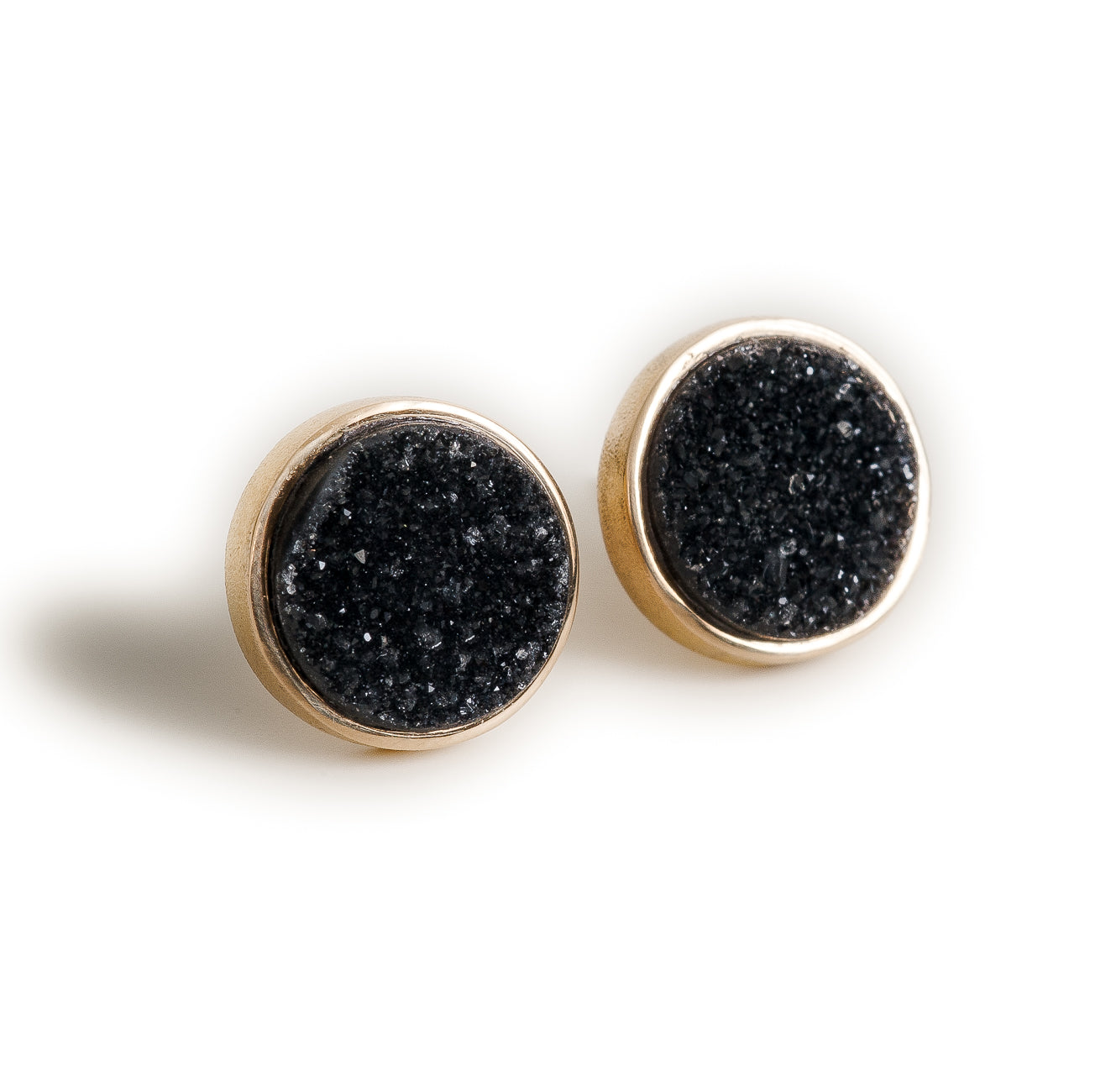 Drusy Studs ~ 18K