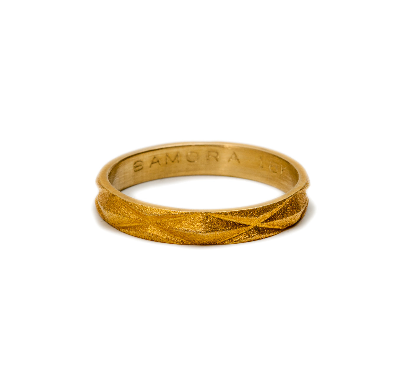 Diamond Peak Single Band ~ 18K Gold