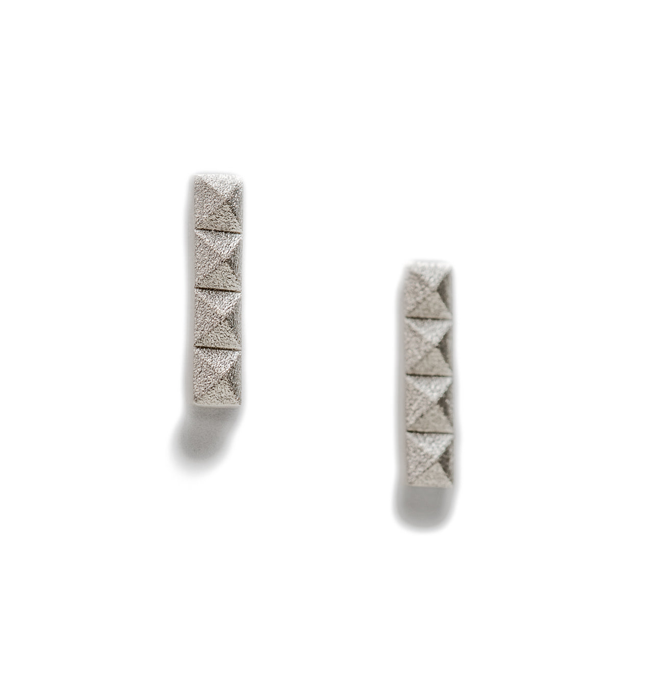 Pyramid Bar Stud Earrings