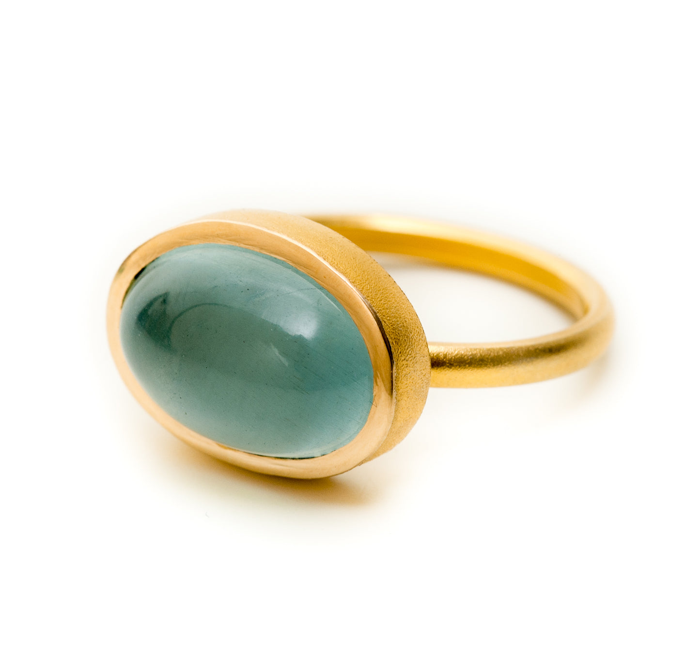 Aquamarine Royal Ring ~ 18K Gold