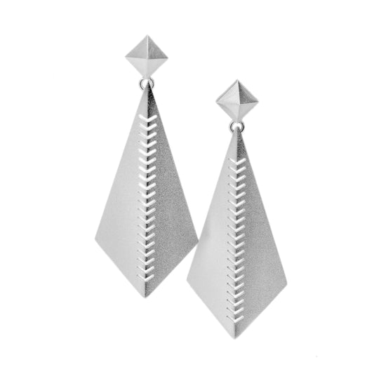 Delta and Pyramid Dangle Earrings