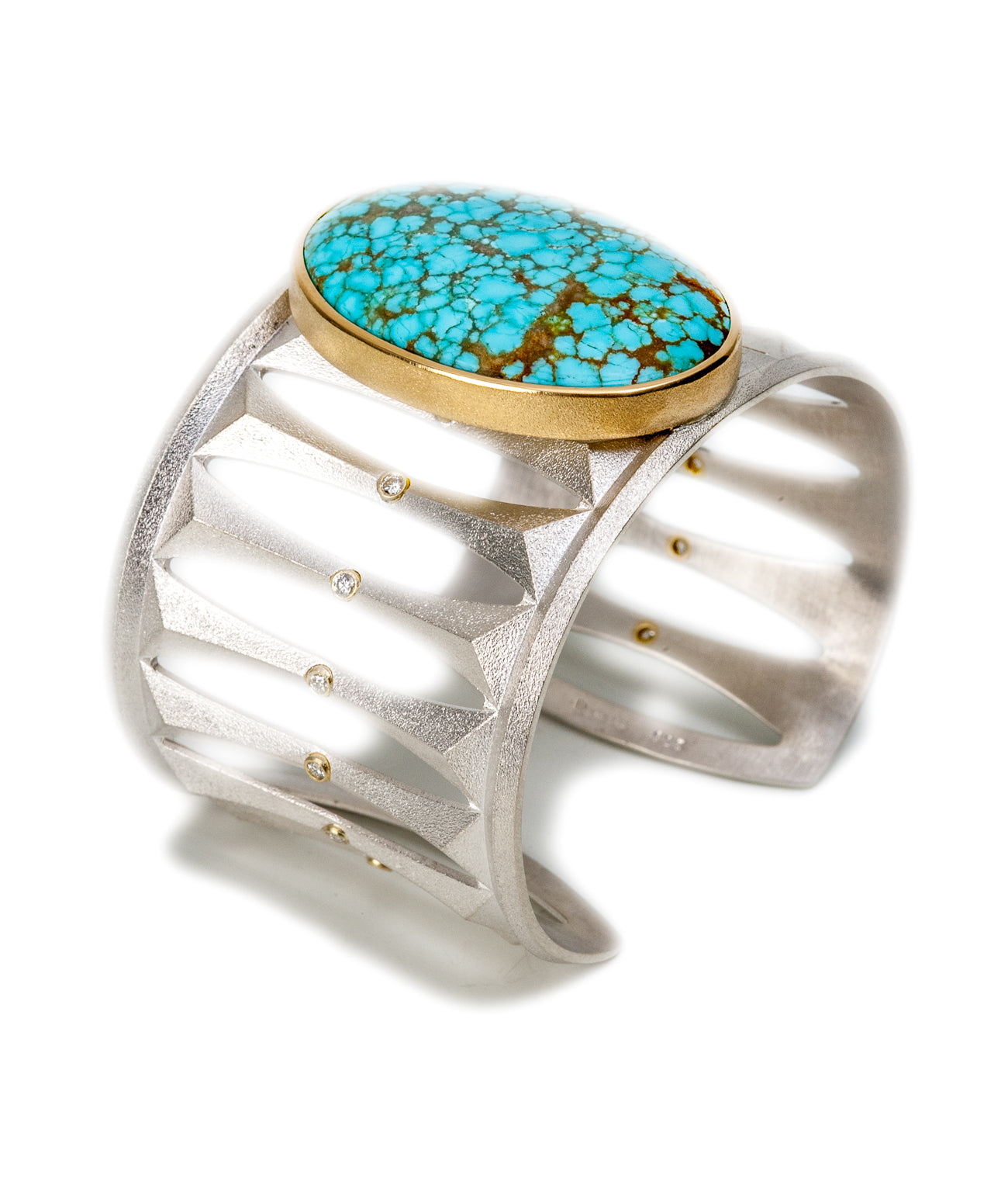 Hourglass Number 8 Cuff with Diamonds