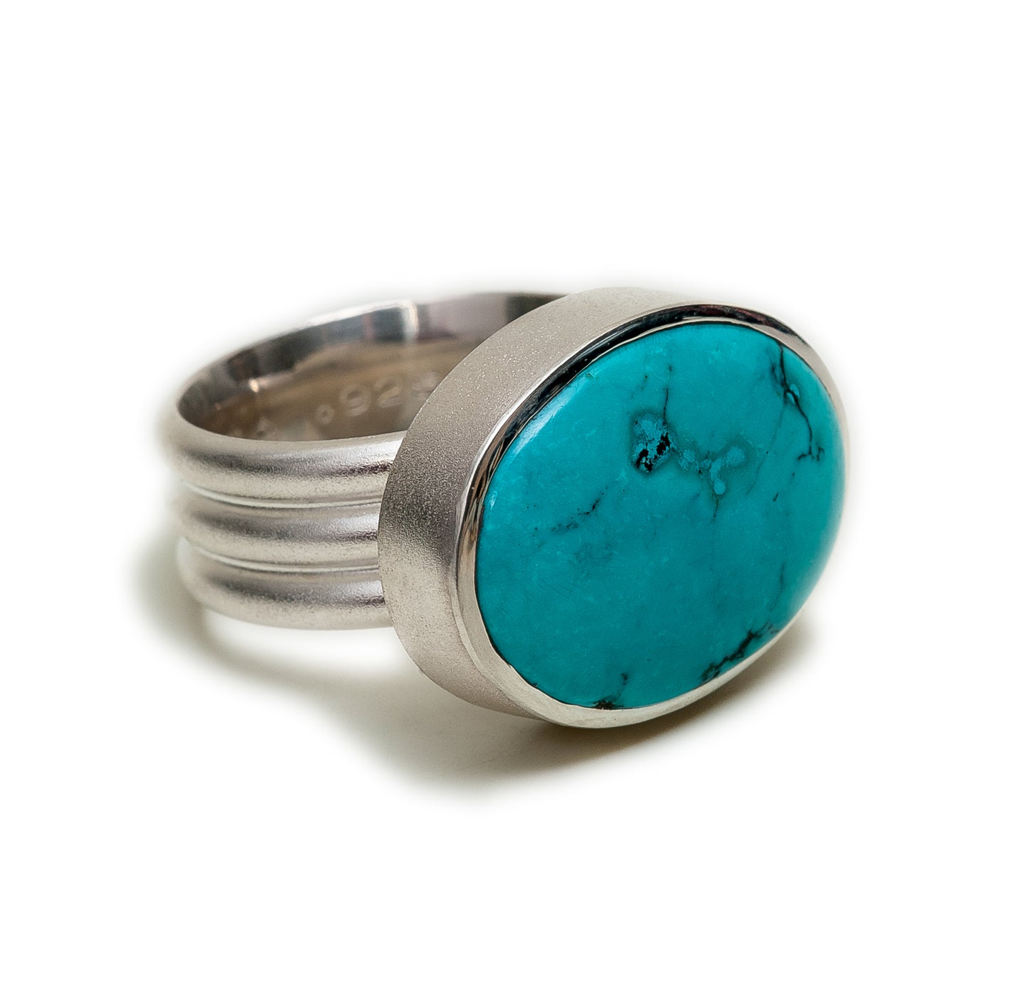 Turquoise Lathe turned Ring