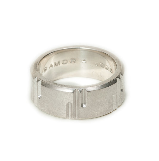 Mountain Range Lines Ring ~ Sterling Silver