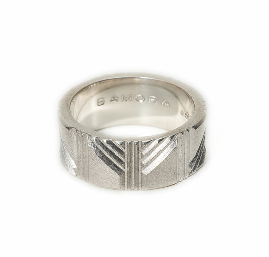 Mountain Range Quill Ring ~ Sterling Silver