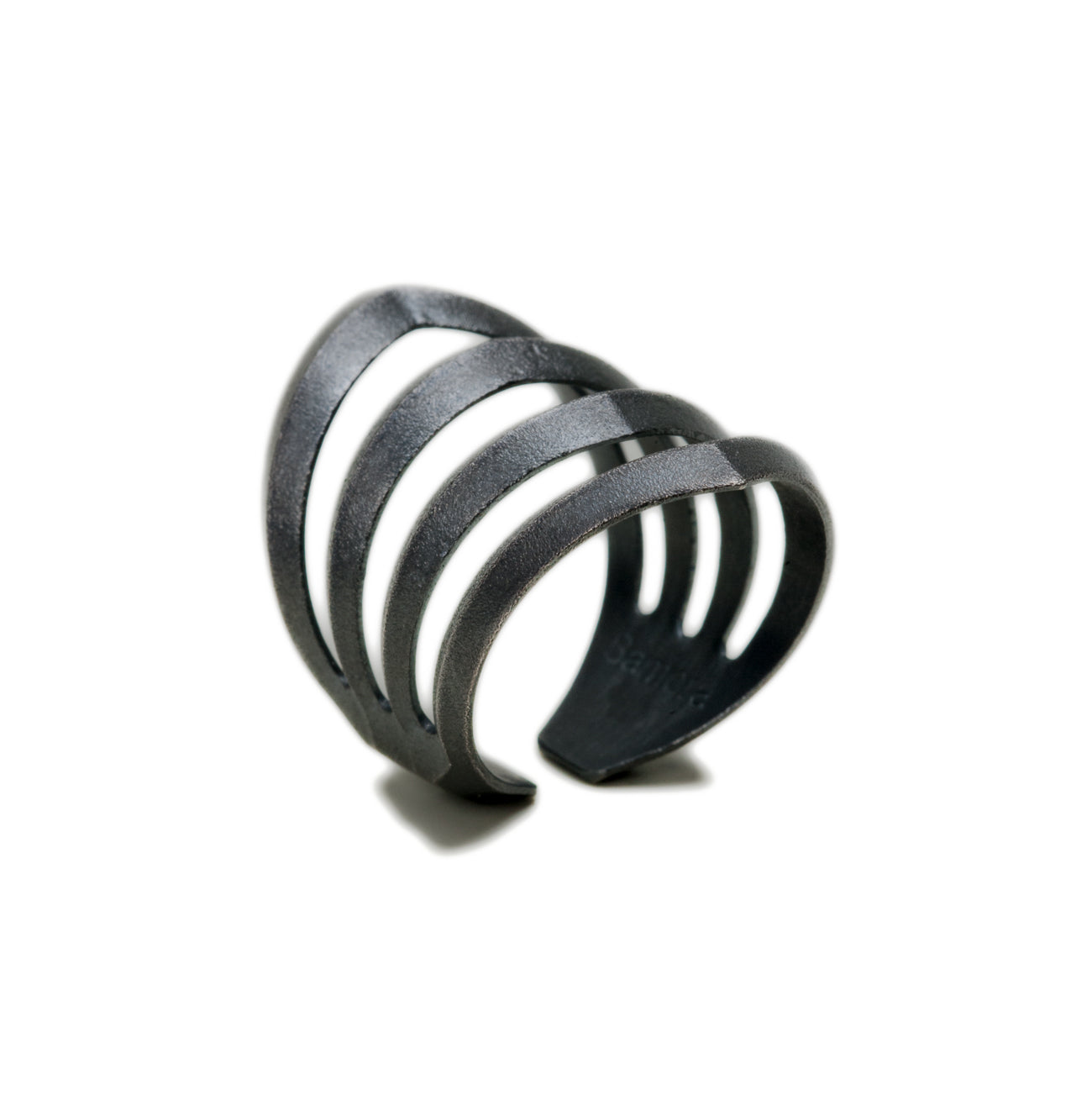Rhomboid Pierced Ring ~ Sterling Silver
