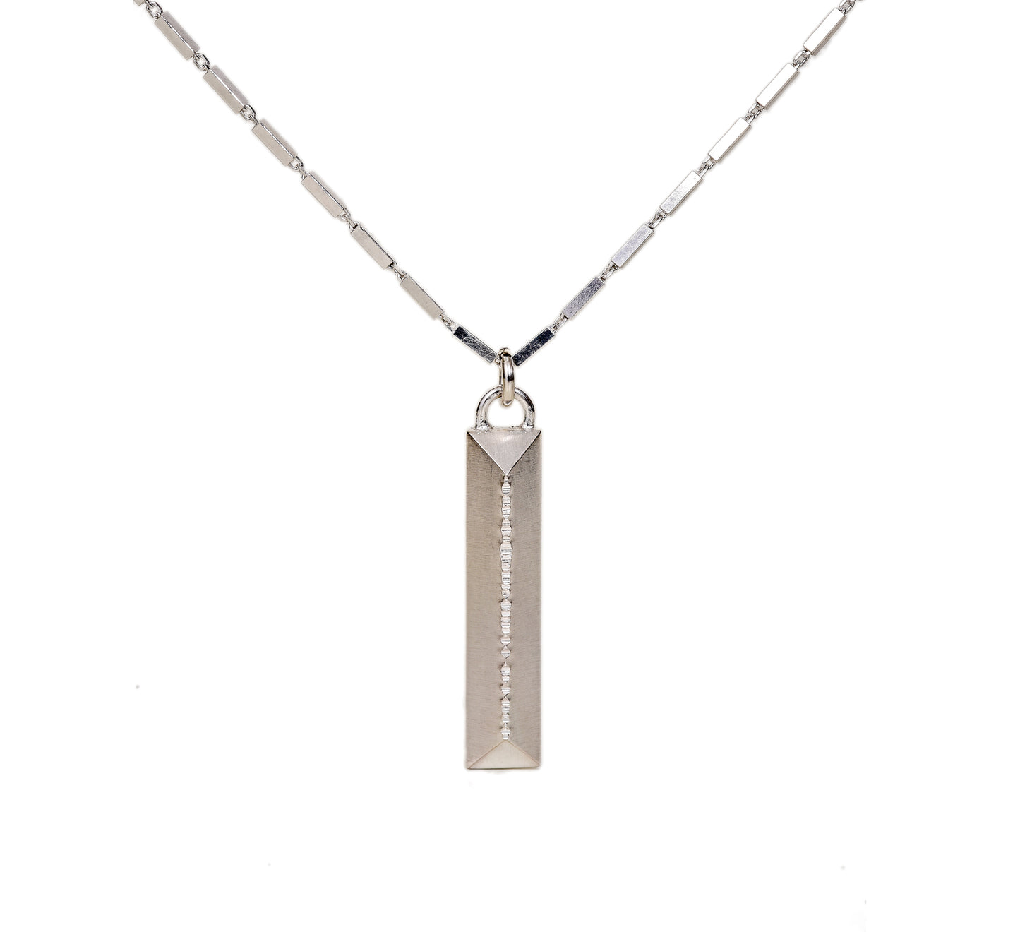 Pillar Pendant ~ Hammered Ridge