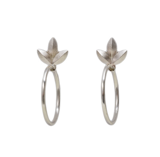 Sweet Pea Blossom Hoops ~ Small