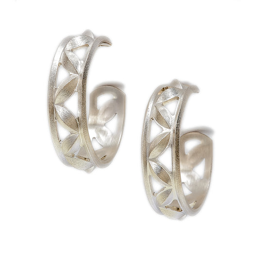 Sweet Pea Hoops ~ Sterling Silver