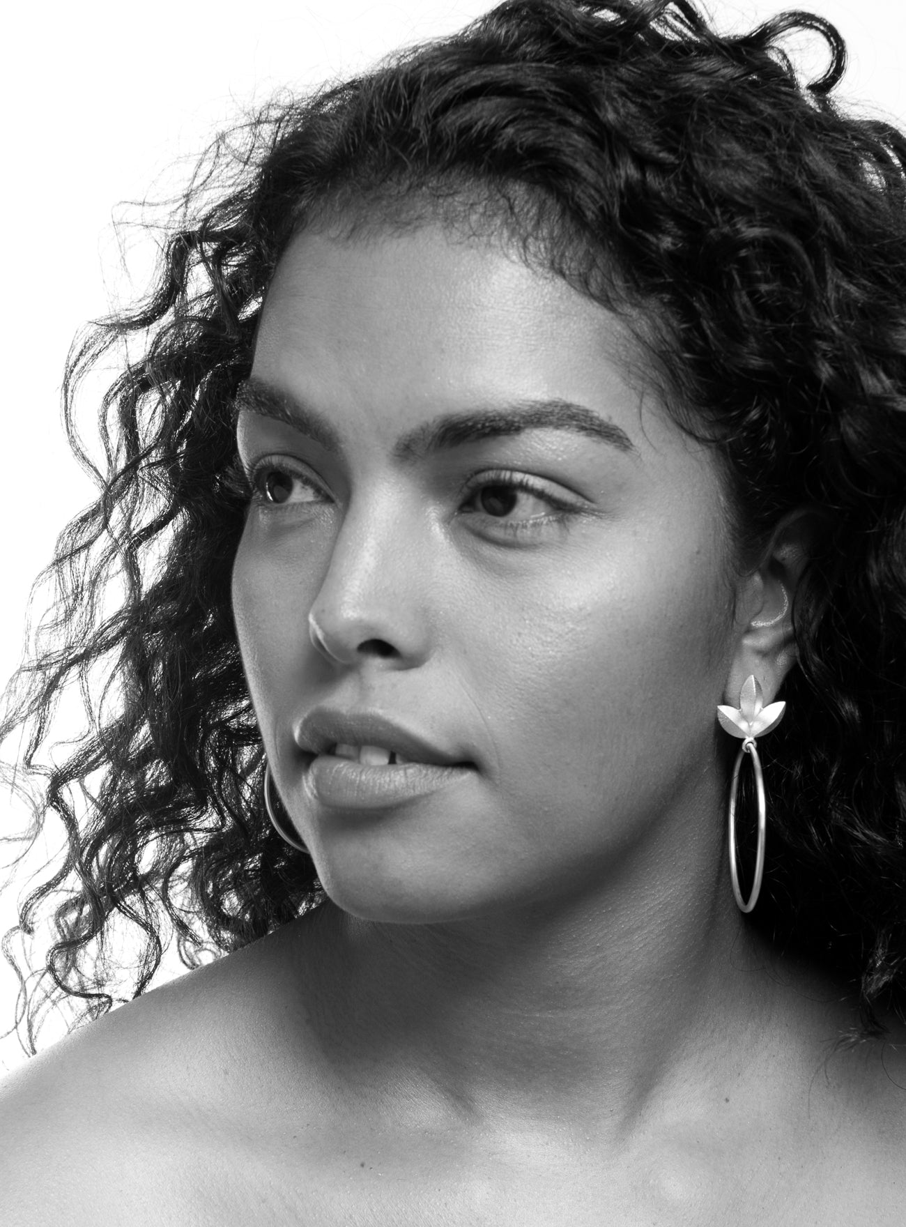 Sweet Pea Blossom Hoops ~ Large