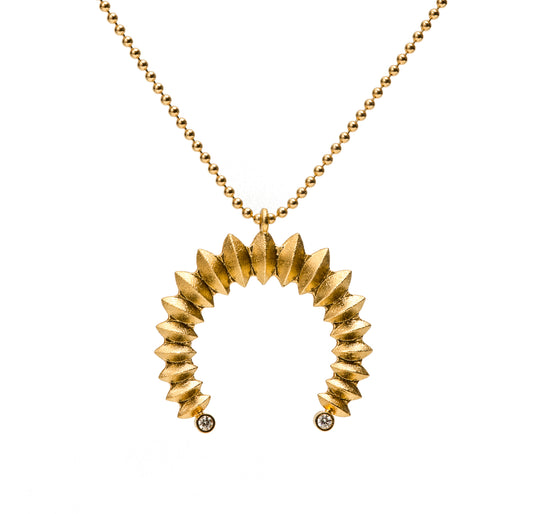 Sweet Pea Naja Pendant with Diamonds ~ 18K Gold