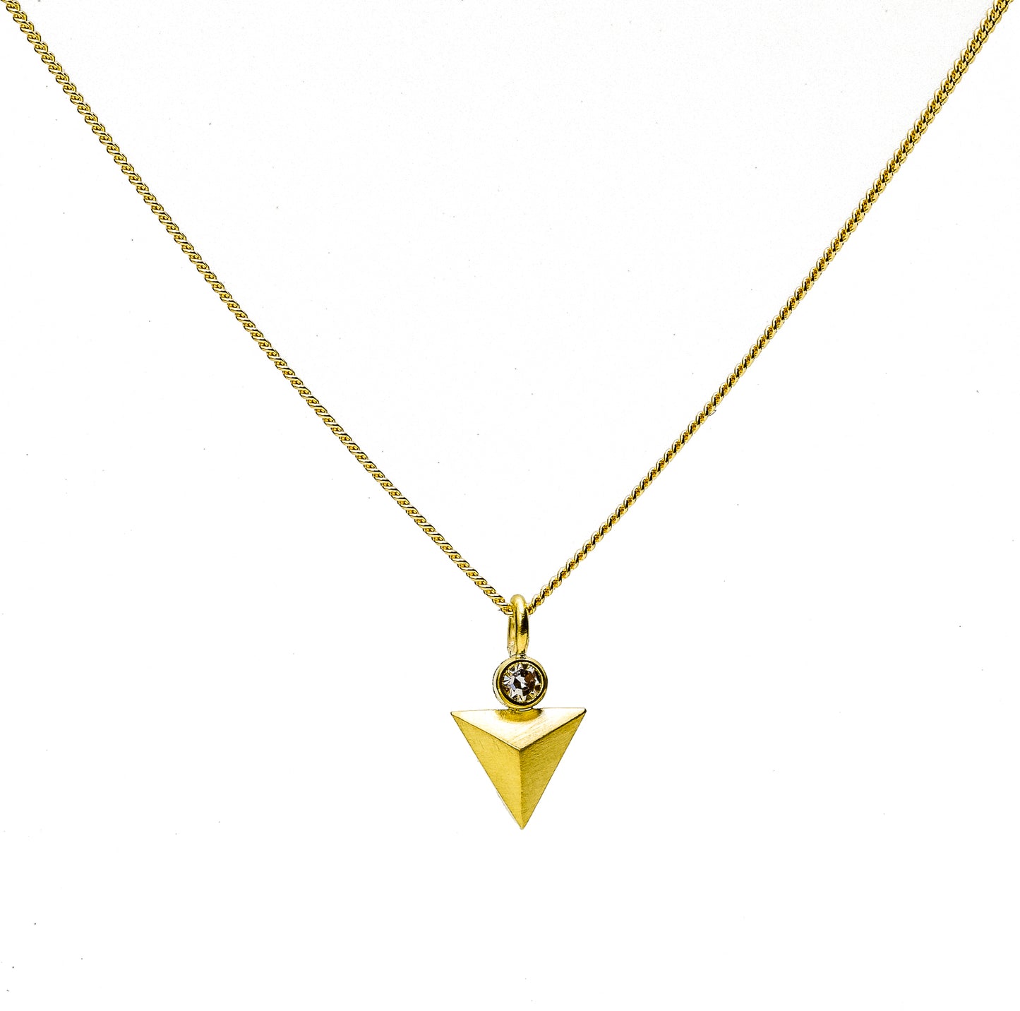 Tri Tetra Pendant with Diamond ~ 18k Gold