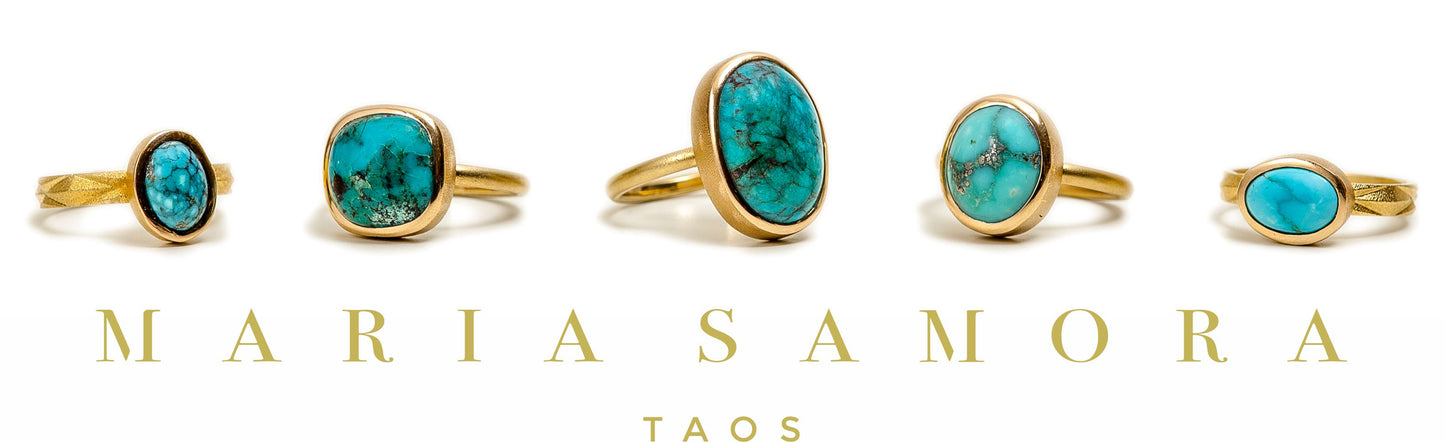 Royal Ring ~ 18K Gold and Bisbee Turquoise
