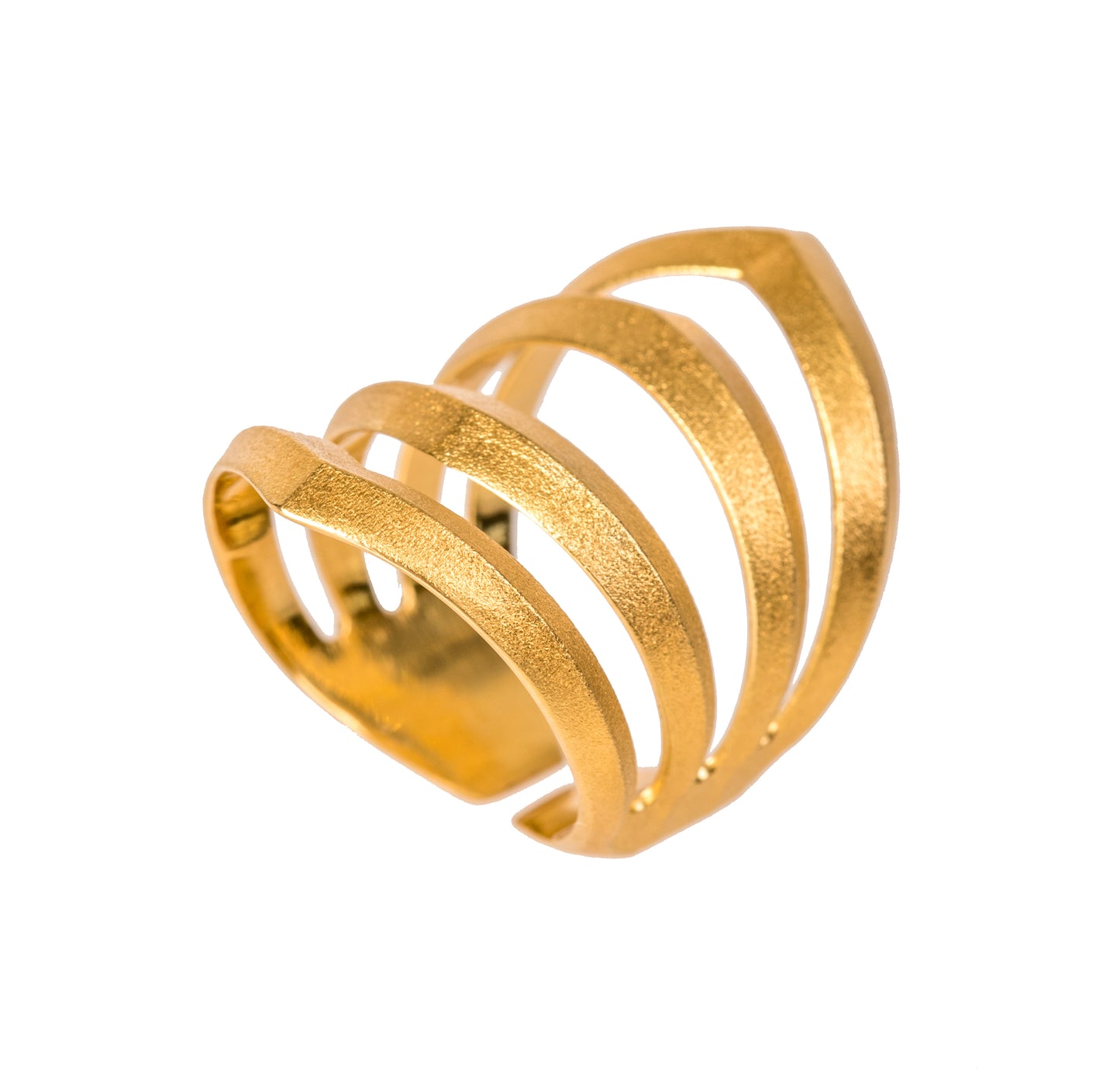 Rhomboid Ring Pierced ~ 18k Gold