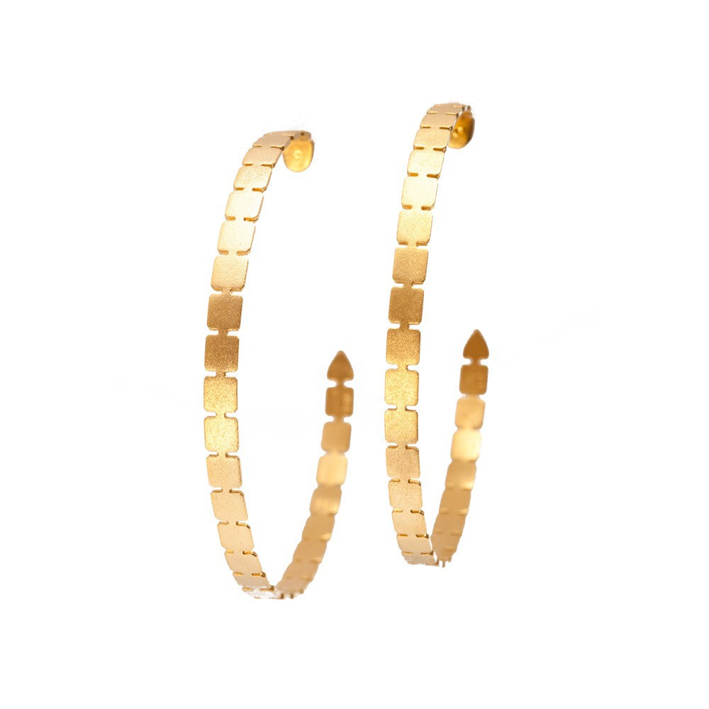 Maria Samora - 18k Gold Starlight Hoop Earrings