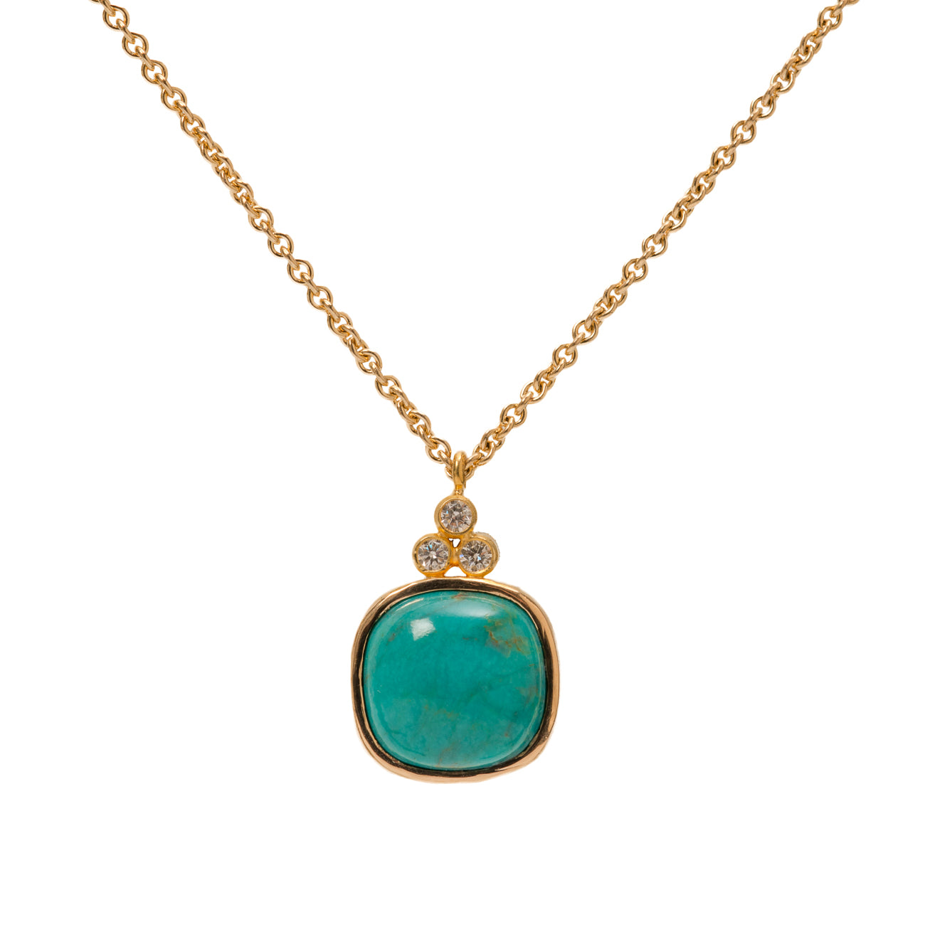 Bisbee Pendant with Diamonds ~ 18K Gold