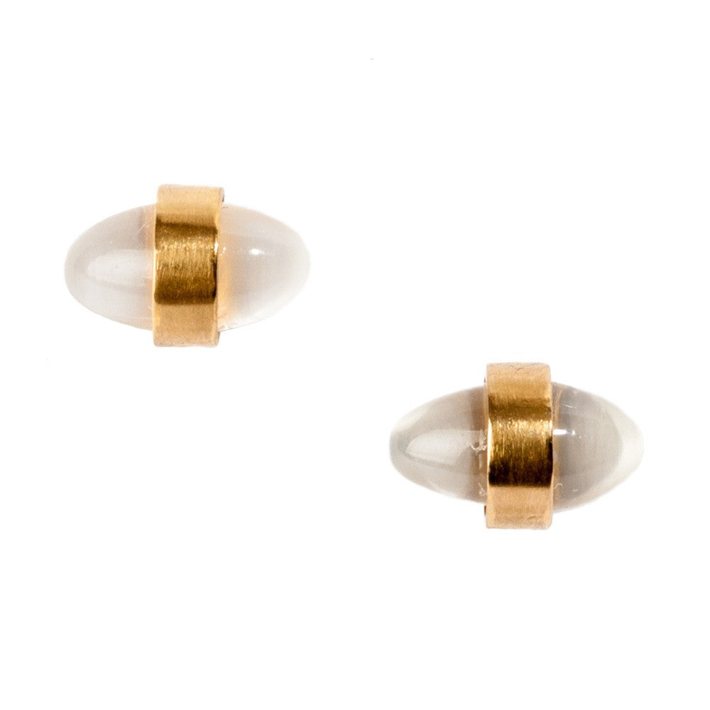 Maria Samora - Moonstone Bullet Earrings
