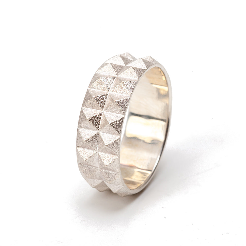 Maria Samora-Double Pyramid Ring Band-PY-R06