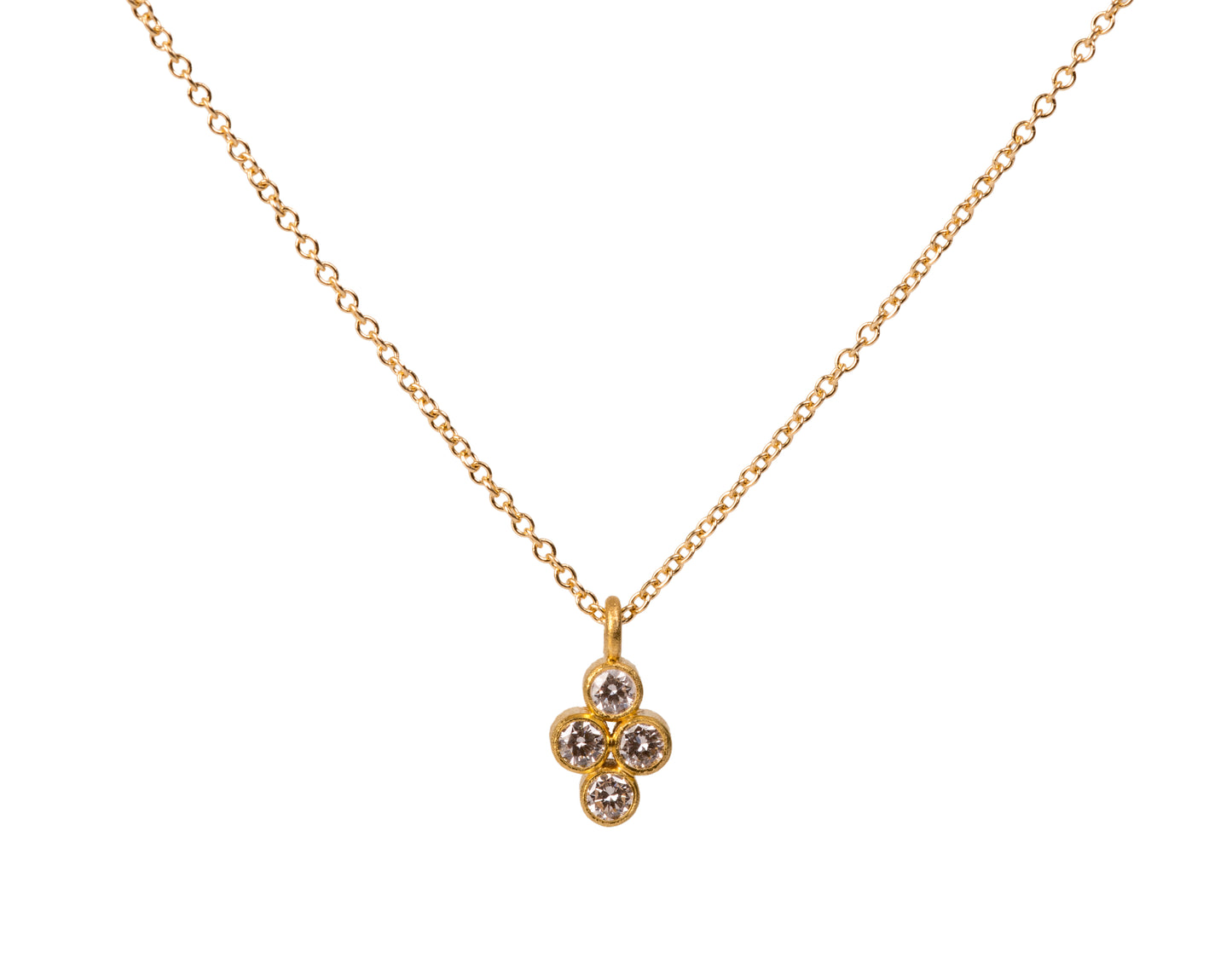 Fleur-di-Lis 4 Diamond Necklace