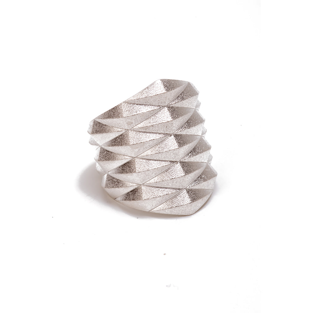 Diamond Peak Ring ~ Sterling Silver