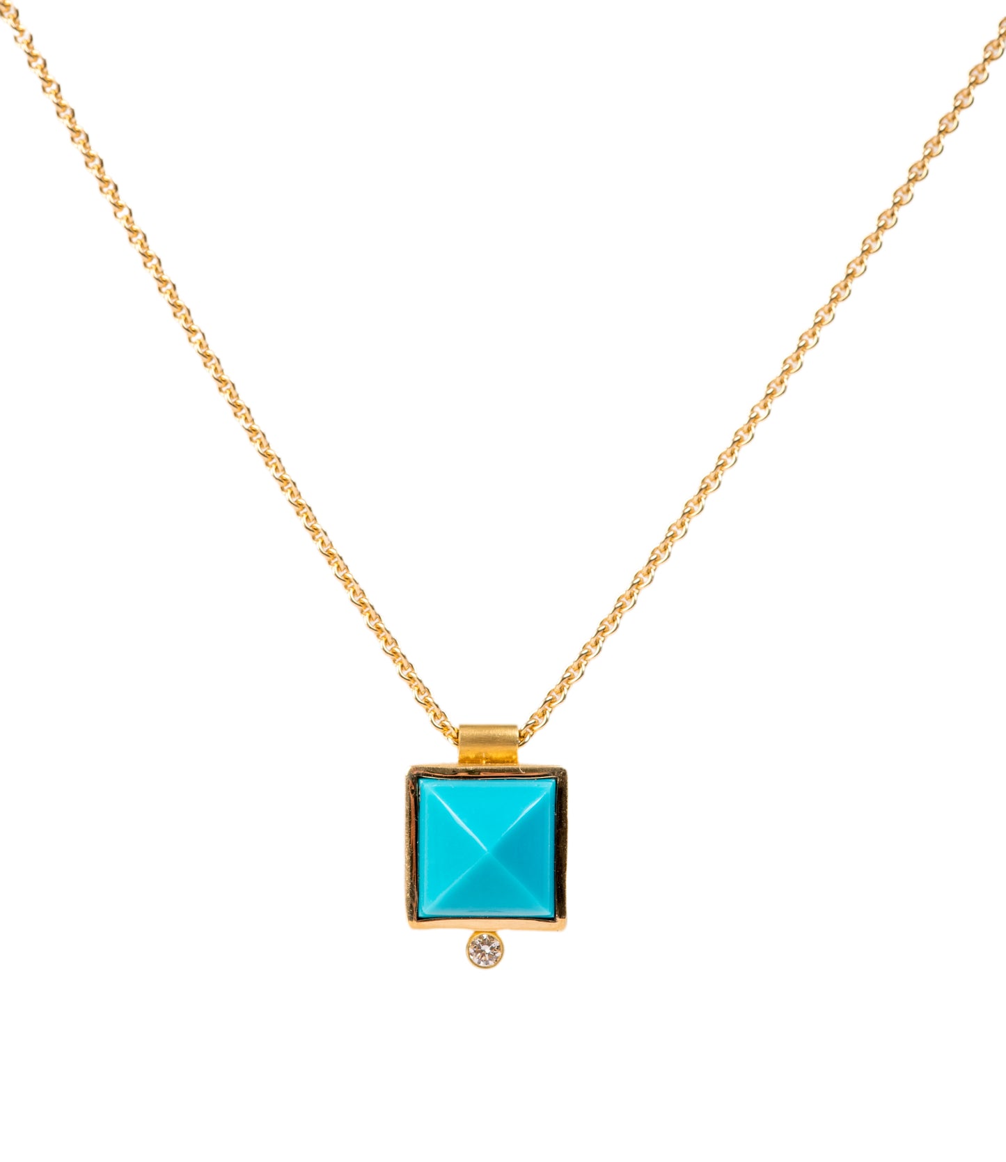 Turquoise Pyramid Necklace