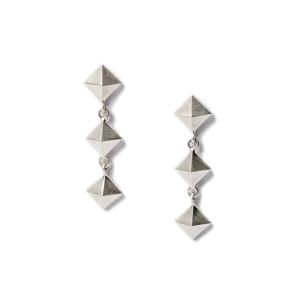 Pyramid Triple Link Earrings