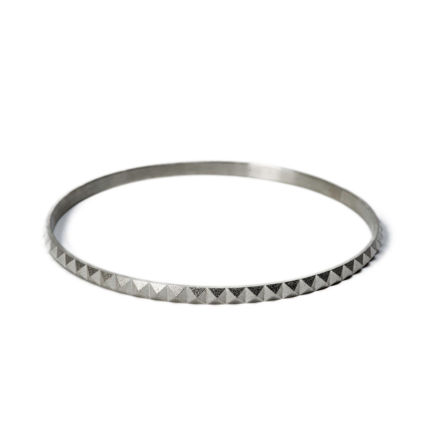 Pyramid Bangle ~ Sterling Silver