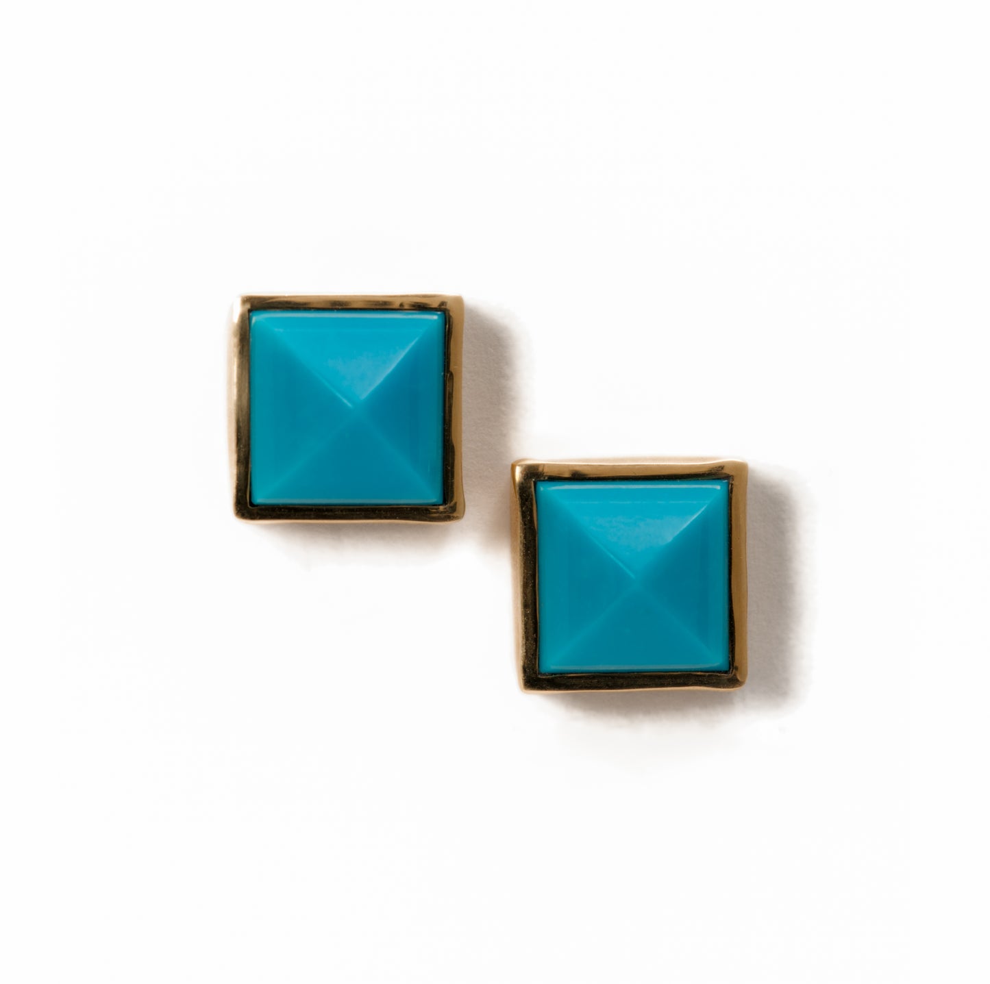Pyramid Sleeping Beauty Turquoise Studs