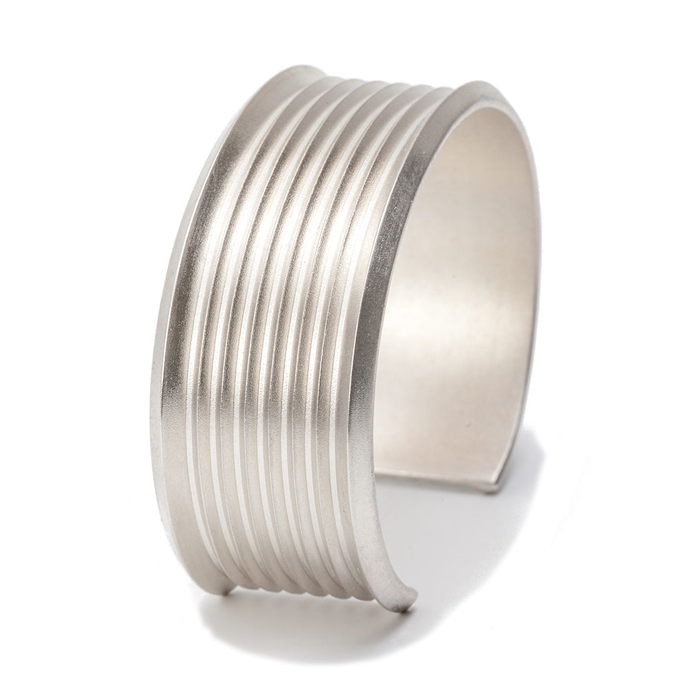 Maria Samora has created an inspired design in this sterling silver mountain range cuff for the Heard Museum