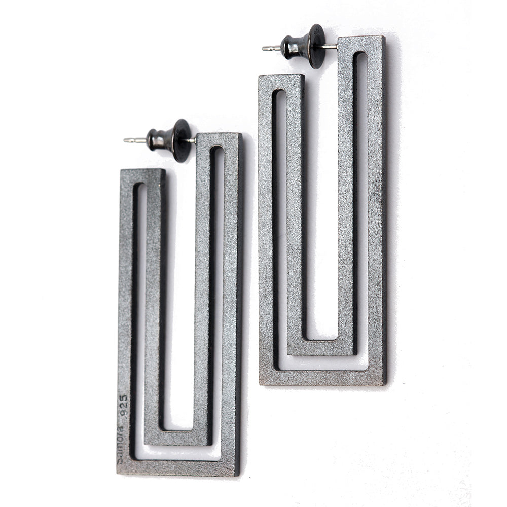 Maria Samora-Strata Rectangle Earrings