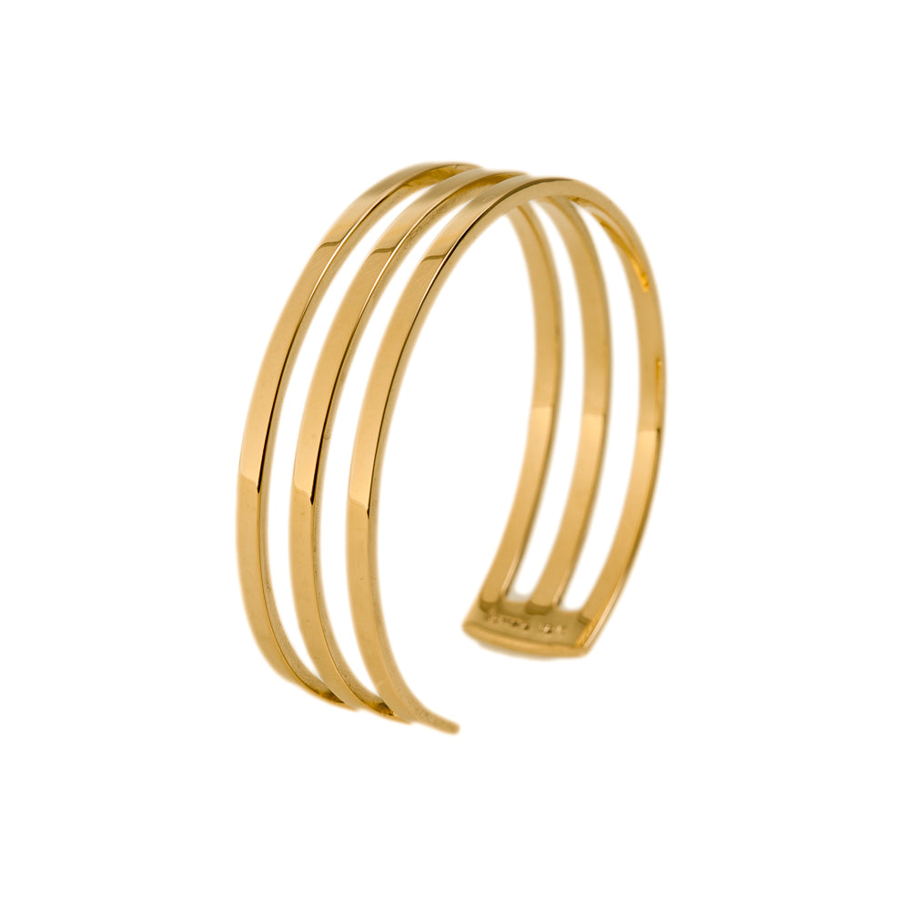 Strata Triple Cuff ~ 18K Gold