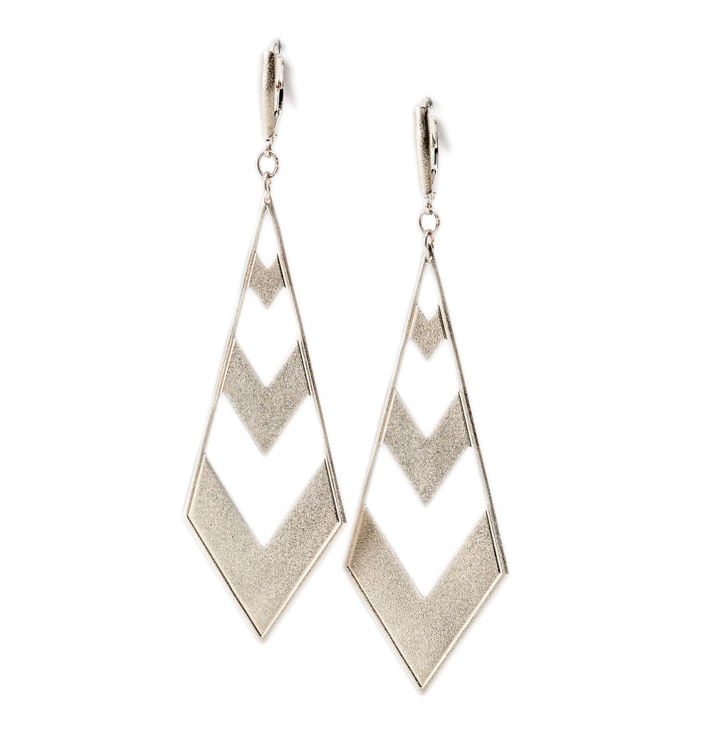 Chevron Earrings ~ Sterling Silver