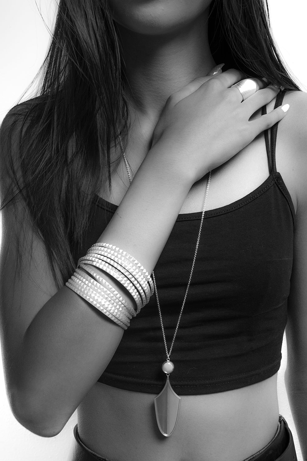 Feather Necklace Sterling Silver and Sleeping Beauty Turquoise