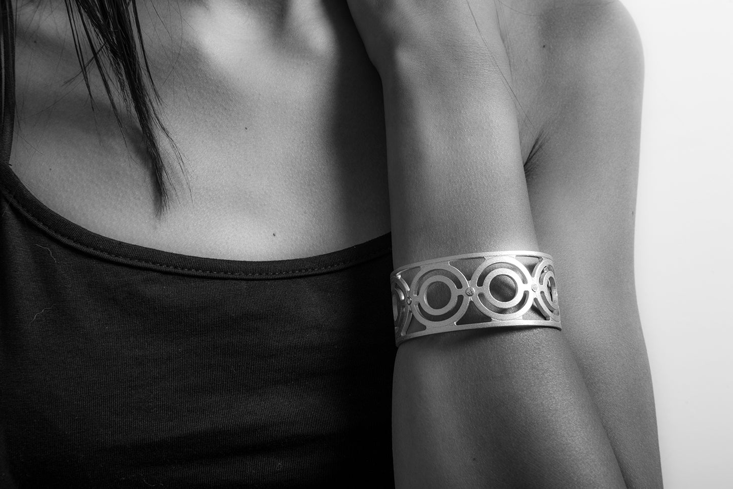 Strata Moon Cuff w/ border