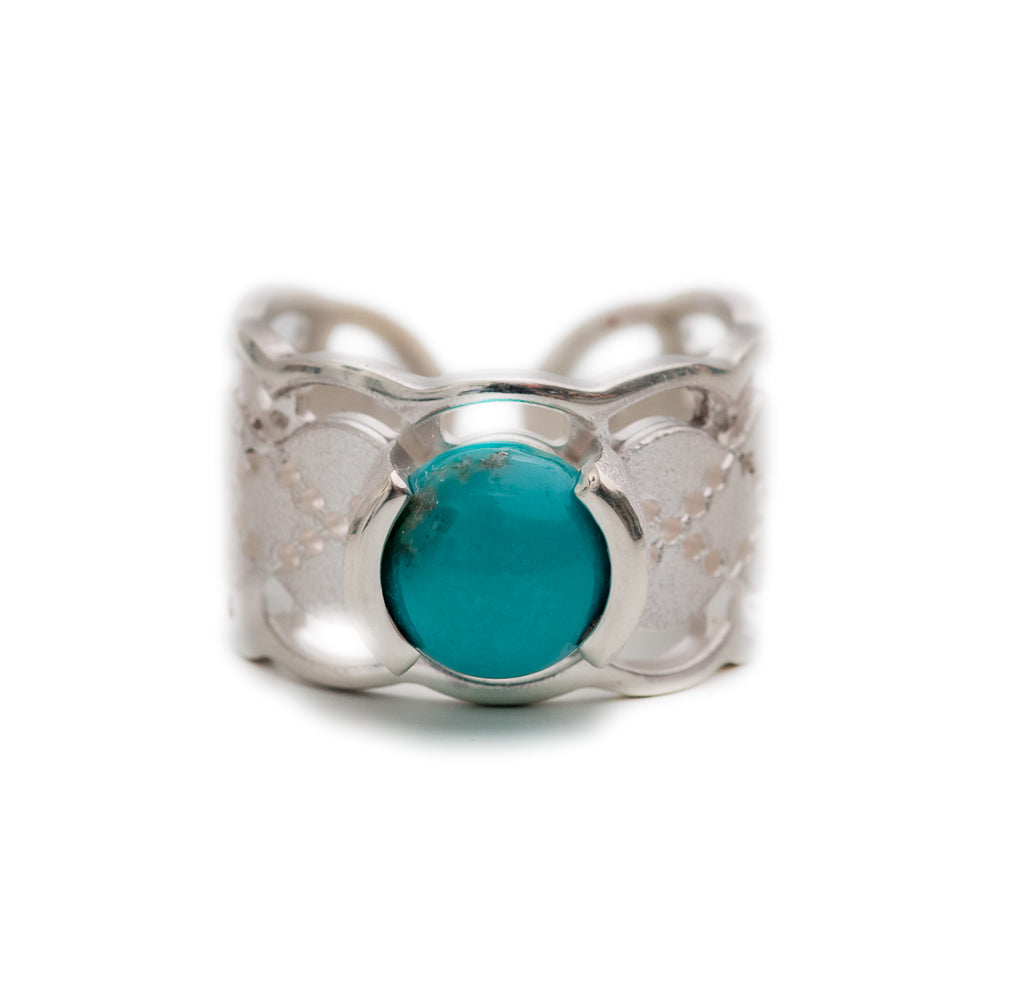 Lace Ring with Semi Precious Stone