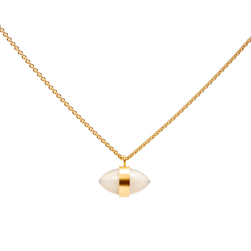 Maria Samora - Rose Quartz Bullet Necklace