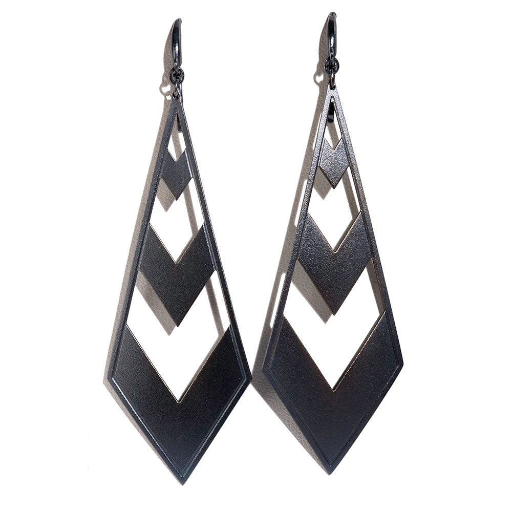 Chevron Earrings ~ Sterling Silver
