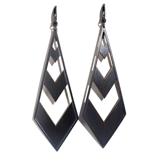 Chevron Earrings ~ Sterling Silver