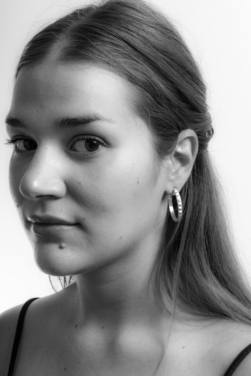 Pyramid Hoops Sterling Silver ~ Small