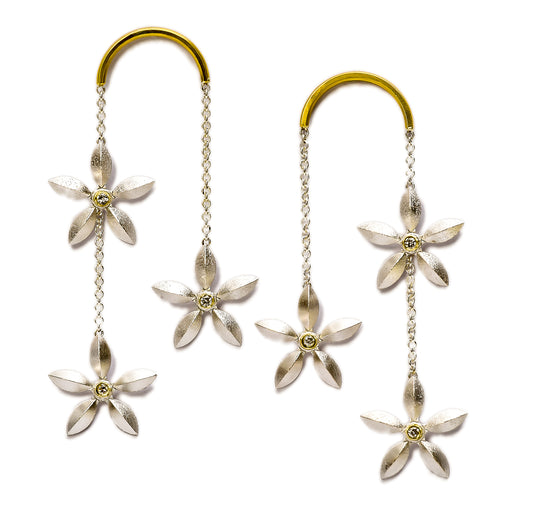 Sweet Pea Penta Chandelier Earrings