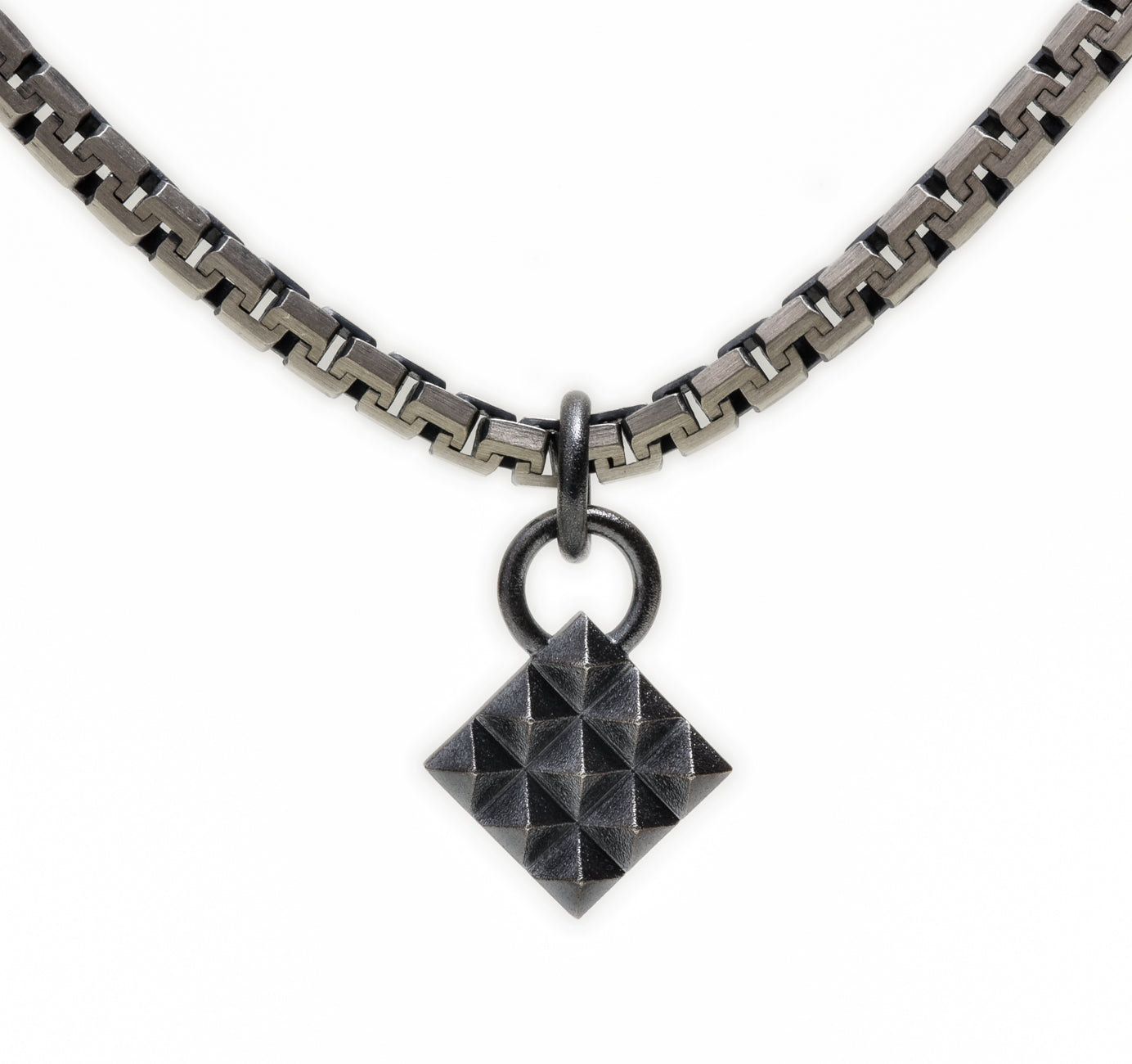 Pyramid pendant with Oxidized Heavy Chain