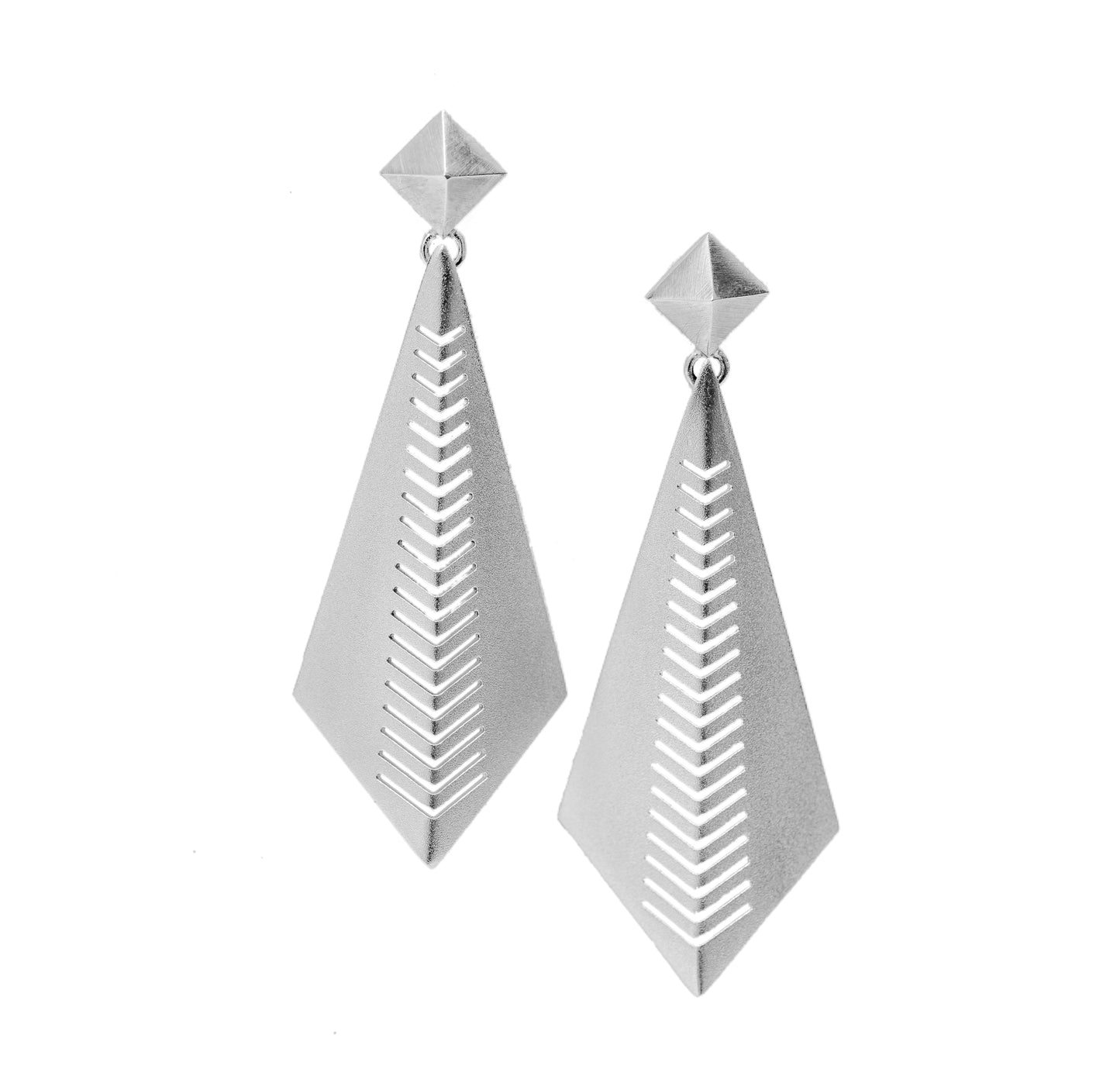 Delta and Pyramid Dangle Earrings
