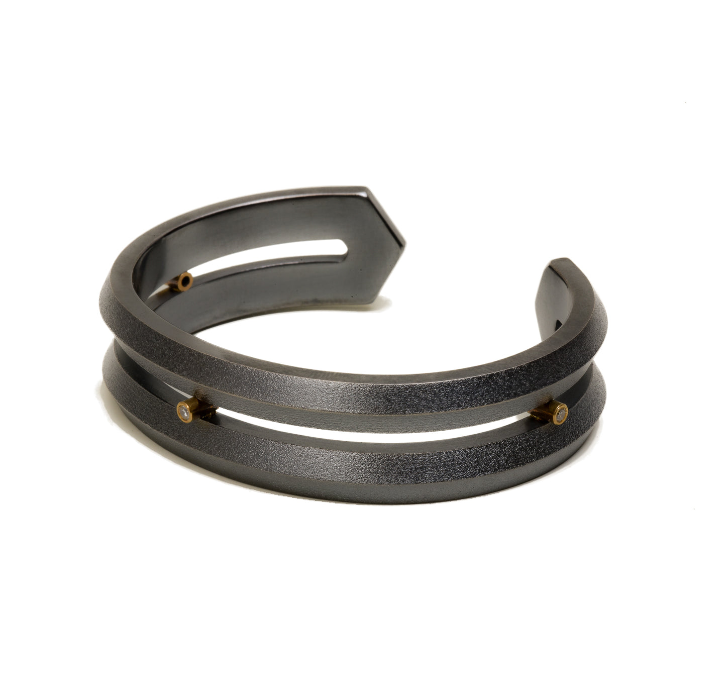 Mountain Range Double Ridgeline Cuff ~ Three Diamonds