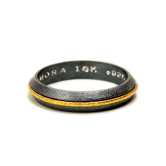 Ridgeline Ring ~ 18K Gold Inlay