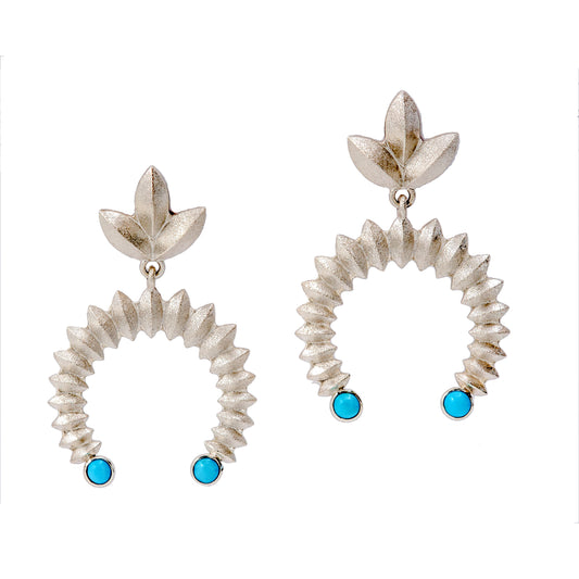 Sweet Pea Naja Earrings with Turquoise