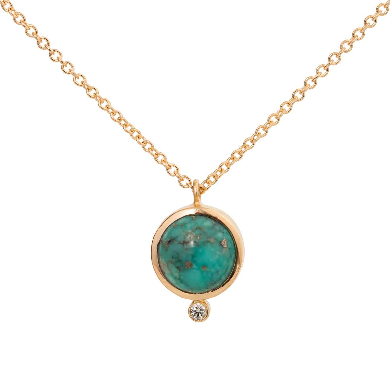 18k Gold Morenci Drop Pendant