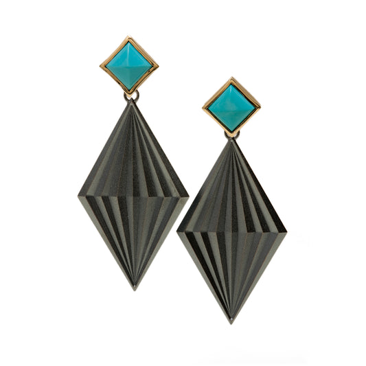 Pyramid Sleeping Beauty Turquoise Rhomboids