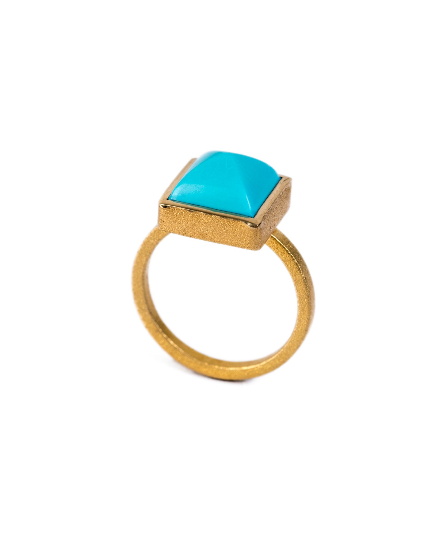 Sleeping Beauty Turquoise Pyramid Ring