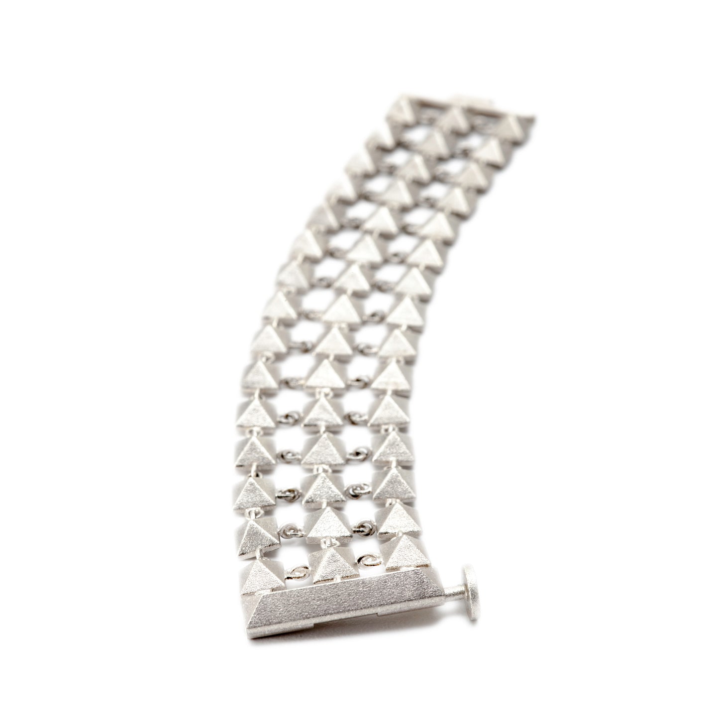 Pyramid Triple link Bracelet Sterling Silver